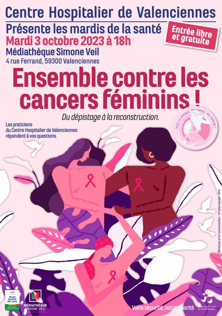 Mardi de la santé - Octobre 2023 - Ensemble contre les cancers féminins